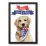 Red Woof and Blue Pup 13.73 x 19.73 Black Framed Canvas