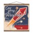 Old Glory Fireworks 16 x 16 Teak Hanging Canvas