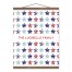 Floral Stars Pattern Personalized 16 x 20 Teak Hanging Canvas