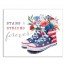 Stars and Stripes Sneakers 20 x 16 Canvas Wall Art