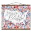 America the Beautiful Floral 20 x 16 Teak Hanging Canvas