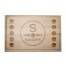 Skull Pattern Monogram Personalized 17 x 11 Maple Cutting Board