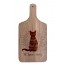 Black Cat Surveillance Personalized 8 x 17 Walnut Paddle Cutting Board