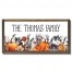 Halloween Botanicals Border Personalized 12 x 24 Framed Wood Plaque