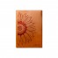 Sunflower Monogram Personalized 6 x 8.5 Rawhide Leather Journal