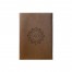 Geo Shape Monogram Personalized 6 x 8.5 Brown Leather Journal