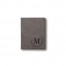 Delicate Twig Wreath Monogram Personalized 4.5 x 5.5 Gray Leather Passport Holder