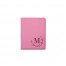 Delicate Twig Wreath Monogram Personalized 4.5 x 5.5 Pink Leather Passport Holder