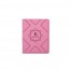 Diamond Geo Monogram Personalized 4.5 x 5.5 Pink Leather Passport Holder