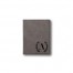 Simple Laurel Monogram Personalized 4.5 x 5.5 Gray Leather Passport Holder