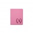 Simple Laurel Monogram Personalized 4.5 x 5.5 Pink Leather Passport Holder