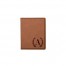 Simple Laurel Monogram Personalized 4.5 x 5.5 Rawhide Leather Passport Holder