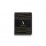 Abstract Stripe Monogram Personalized 4.5 x 5.5 Black Leather Passport Holder