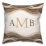 Brown Tile Arches Monogram Personalized 18 x 18 Indoor / Outdoor Pillow