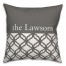 Gray Lattice Half Personalized 18 x 18 Indoor / Outdoor Pillow