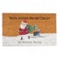 Here Comes Sledding Santa Personalized 30 x 18 Door Mat