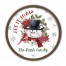 Let it Snowman Personalized 20 x 20 Round Brown Framed Print
