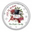 Let it Snowman Personalized 20 x 20 Round White Framed Print