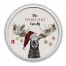Christmas Moose Personalized 20 x 20 Round White Framed Print