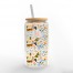 Bugs and Botanicals Monogram Personalized 3 x 5.8 Glass Can Cup