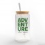 Adventure Typography Personalized 3 x 5.8 Glass Can Cup