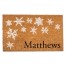 Falling Snowflakes Personalized 30 x 18 Door Mat