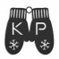 Monogram Mittens Personalized 4 x 4 Metal Ornament