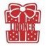 Christmas Present Personalized 4 x 4 Red Metal Ornament