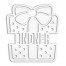 Christmas Present Personalized 4 x 4 White Metal Ornament