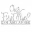 Our First Noel Personalized 4 x 4 White Metal Ornament