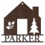 Holiday House Personalized 4 x 4 Copper Metal Ornament