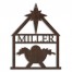 Nativity Scene Personalized 4 x 4 Copper Metal Ornament