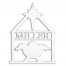 Nativity Scene Personalized 4 x 4 White Metal Ornament