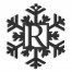 Monogram Snowflake Personalized 4 x 4 Metal Ornament