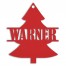 Holiday Tree Personalized 4 x 4 Red Metal Ornament