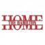 Home Typography Personalized 4 x 4 Red Metal Ornament