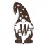 Gnome Monogram Personalized 4 x 4 Copper Metal Ornament