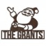 Retro Santa Personalized 4 x 4 Copper Metal Ornament