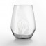 Monogram Gnome Personalized 3.25 x 4.25 Engraved Stemless Wine Glass
