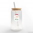 Santa Beard Personalized 3 x 5.8 Glass Can Cup
