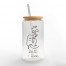 Drawn Love Faces Personalized 3 x 5.8 Glass Can Cup