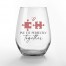 We Fit Perfectly Personalized 3.25 x 4.25 Printed Stemless Wine Glass