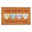 Candy Heart Family Personalized 30 x 18 Door Mat