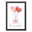 Love Mail Personalized 13.73 x 19.73 Black Framed Canvas