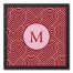 Linework Heart Monogram Personalized 17.73 x 17.73 Black Framed Canvas