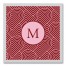 Linework Heart Monogram Personalized 17.63 x 17.63 White Framed Canvas