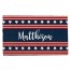 Stars and Stripes Family Name Personalized 30 x 18 Door Mat