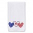 Patriotic Heart Pattern Monogram Personalized 16 x 25 Towel