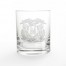 Patriotic Eagle Monogram Personalized 3 x 3.5 Whiskey Glass