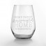 Home Sweet Star-Spangled Home Personalized 3.25 x 4.25 Engraved Stemless Wine Glass